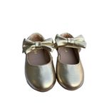 Sapatilha Infantil Feminino Couro Laço Bia Dourado