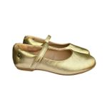 Sapatilha Infantil Feminina em Couro Boneca Dourado