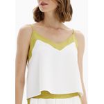 BLUSA JULIANE BRANCO E PISTACHE 