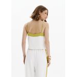 BLUSA JULIANE BRANCO E PISTACHE 