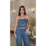 MACACÃO JEANS WIDE LEG