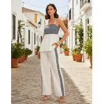 BLUSA COM RENDA AZUL E BRANCA 