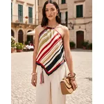 BLUSA FRENTE ÚNICA ESTAMPA LENÇO 