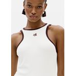 REGATA CANELADA LANÇA PERFUME COM BORDADO MARROM 