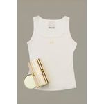 REGATA CANELADA BRANCA LANÇA PERFUME 