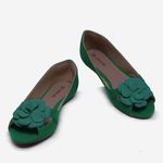 Sapatilha Charlot PeepToe Flor 