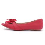 Sapatilha Charlot PeepToe Flor Vermelho