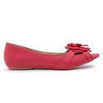 Sapatilha Charlot PeepToe Flor Vermelho