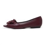 Sapatilha Charlot PeepToe Flor Marsala