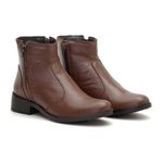 Bota Renata Cano Baixo Couro Chocolate