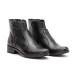 Bota Renata Cano Baixo Couro Preta 