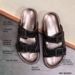 Papete Birken Dani Brilho Pedra Zirconia Sintetica Preto