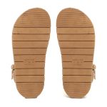 Sandália Isabela Papete Flatform Spikes Tornozeleira Caramelo