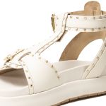 Sandália Isabela Papete Flatform Spikes Tornozeleira Off White