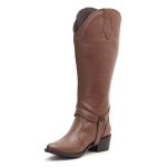 Bota Iris Texana 2 em 1 Couro Chocolate