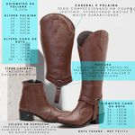 Bota Iris Texana 2 em 1 Couro Chocolate