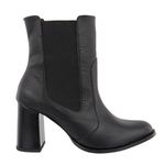 Bota Feminina Cano Curto Elástico Lateral Salto Grosso