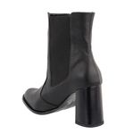 Bota Feminina Cano Curto Elástico Lateral Salto Grosso