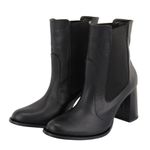 Bota Feminina Cano Curto Elástico Lateral Salto Grosso