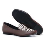 Mocassim Luiza Animal Print Zebra Cacau