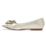 Sapatilha Charlot PeepToe Flor Ouro