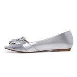 Sapatilha Charlot PeepToe Flor Prata