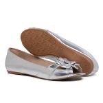 Sapatilha Charlot PeepToe Flor Prata
