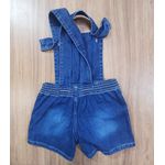 Jardineira jeans Infantil Coração Kids Feminina 7861