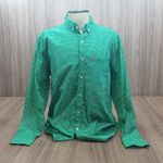 Camisa LIfe Western Xadrez verde com Branco manga longa 7994