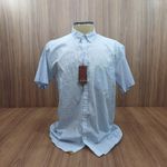  Camisa Life Western Branco e azul manga Curta 8006