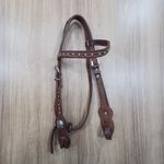  Cabeçada Testeira com afogador de Couro Sport Equine 8097