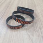 Pulseira Texas farm preta com laranja 8207