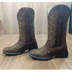 Bota Big Bull Feminina Texana Fossil bufa/marrom 900 8687