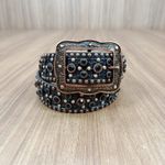 Cinto Master Pedras Strass Importado Preto 8706