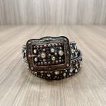 Cinto Master Marrom Pedras Strass Importado Furta-cor 8708