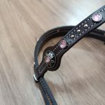  Cabeçada Testeira de Couro com Afogador Sport Equine 8838