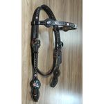  Cabeçada Testeira de Couro com Afogador Sport Equine 8838