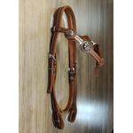  Cabeçada Testeira de Couro com Afogador Sport Equine 8843