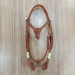  Cabeçada Testeira de Couro com Afogador Sport Equine 8846