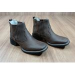 Botina Texana Big Bull Em Couro Fossil Tabaco 2600 6861