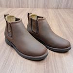 Botina Conforto Gel Zebu Em Couro Terra 59080 7755