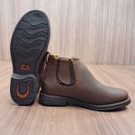 Botina Conforto Gel Zebu Em Couro Terra 59080 7755
