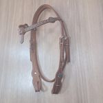  Cabeçada de testeira em Couro Sport Equine 8115