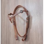  Cabeçada Testeira de Couro com Afogador Sport Equine 8109