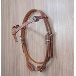  Cabeçada Testeira de Couro com Afogador Sport Equine 8110