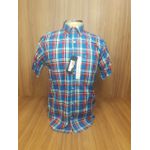 Camisa Tuff Xadrez Azul C/ Verde Manga Curta 6974