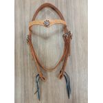  Cabeçada Testeira de Couro com Afogador nogueira 8544