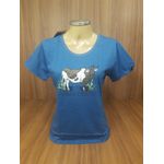 T Shirt Power Country Feminina Azul Denin 7065