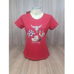 T Shirt Power Country Feminina Vermelho 7056