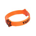 Pulseira Tuff Laranja com Logo e Escrita Preta S/M 6249